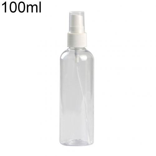 Clear plastic spray bottle