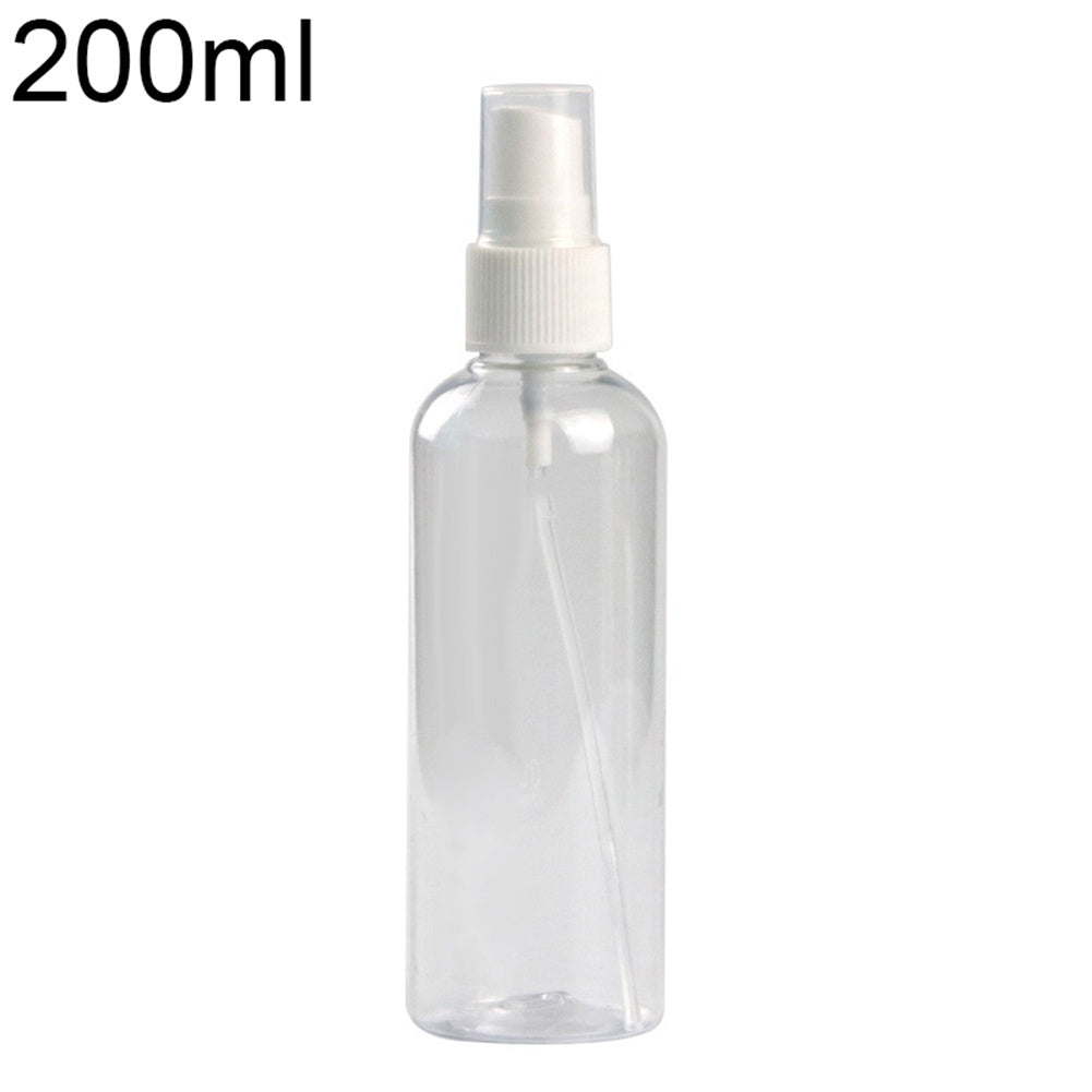 Clear plastic spray bottle