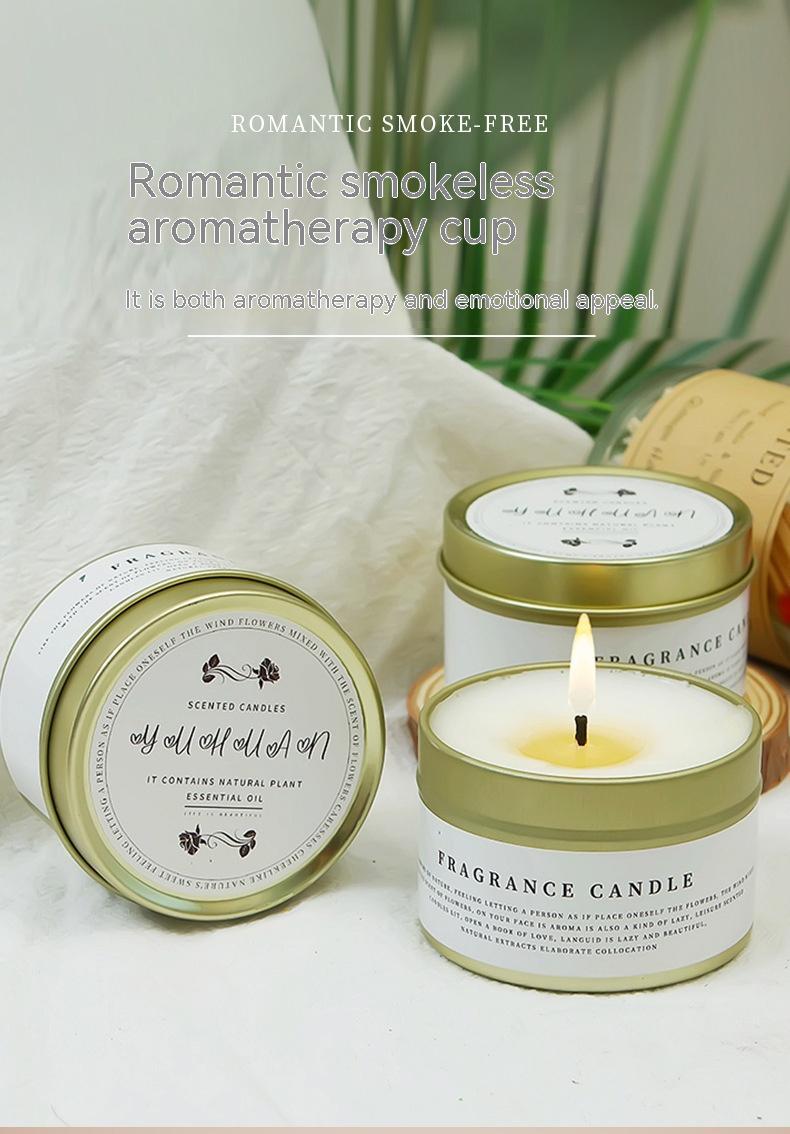 Essential Oil Aromatherapy Candle Indoor Incense Improve Sleeping Iron Can