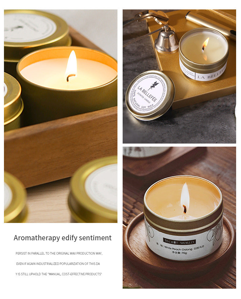 Essential Oil Aromatherapy Candle Indoor Incense Improve Sleeping Iron Can