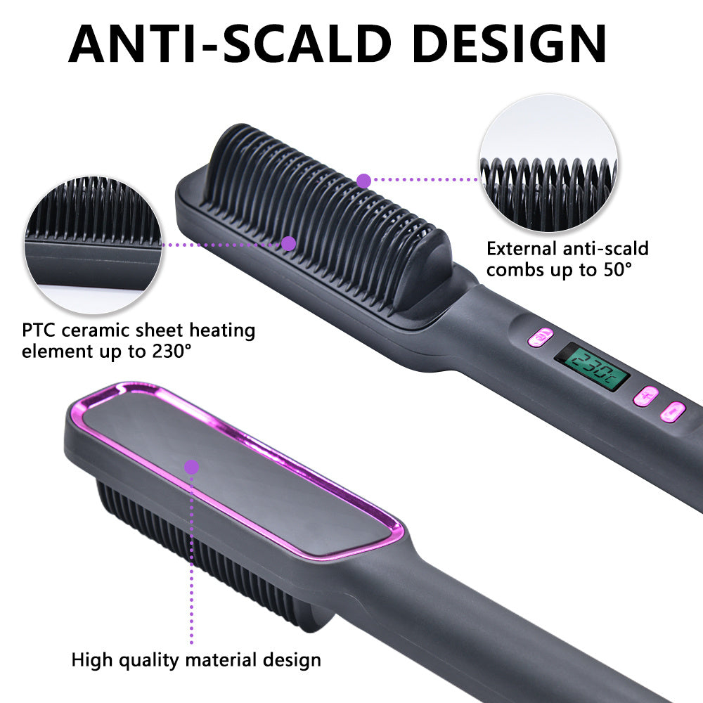 Multifunctional Anti-scald Negative Ion Straight Curling Comb