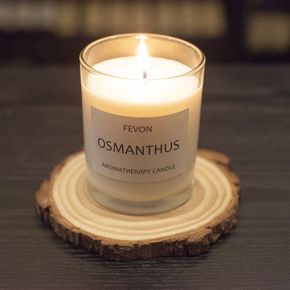 Natural Log Piece Aromatherapy Candle Round With Skin Pine Coaster Board