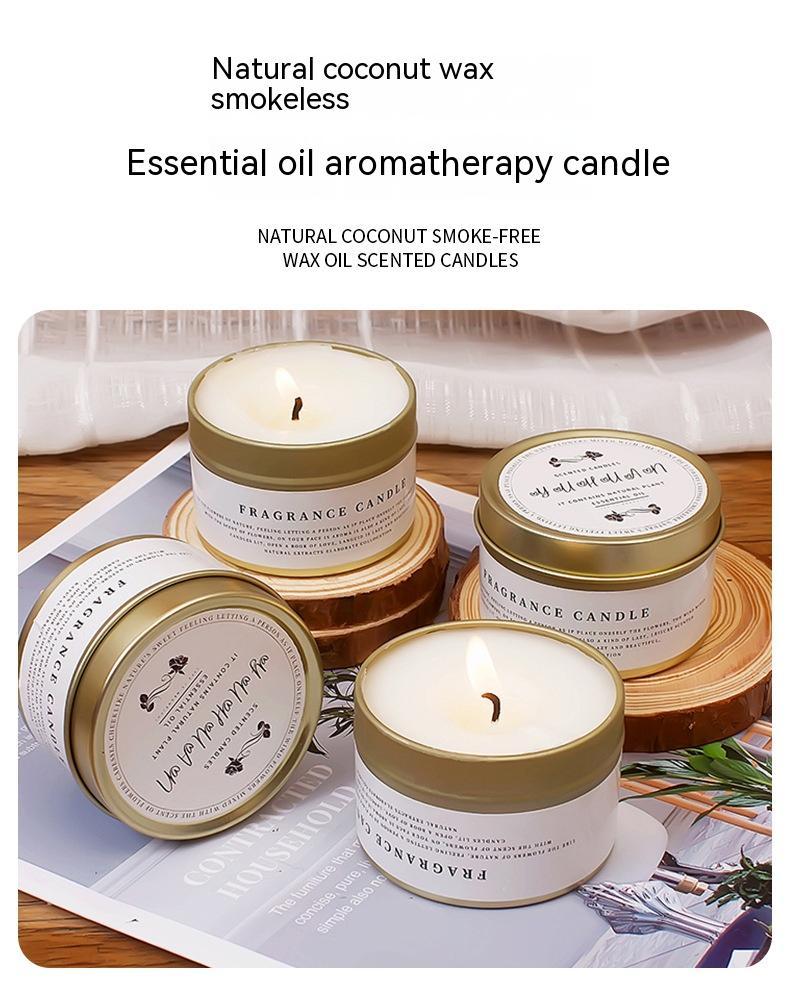 Essential Oil Aromatherapy Candle Indoor Incense Improve Sleeping Iron Can