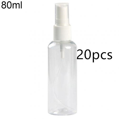 Clear plastic spray bottle